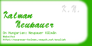 kalman neupauer business card