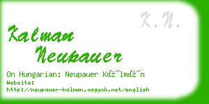 kalman neupauer business card
